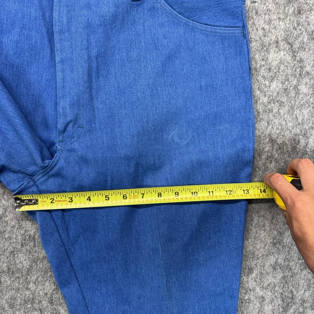 True Vintage 1970s Dickies Chino Work Pants Navy Blue Talon Zipper Men's 36 x 33